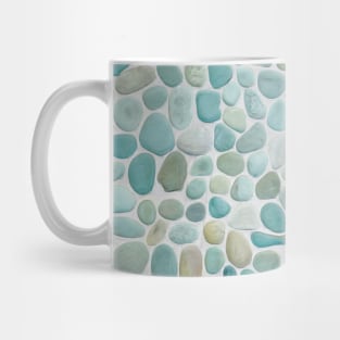 Blue and Brown Pebble Pattern Mug